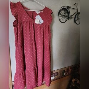 Oddy flutter sleeve dress